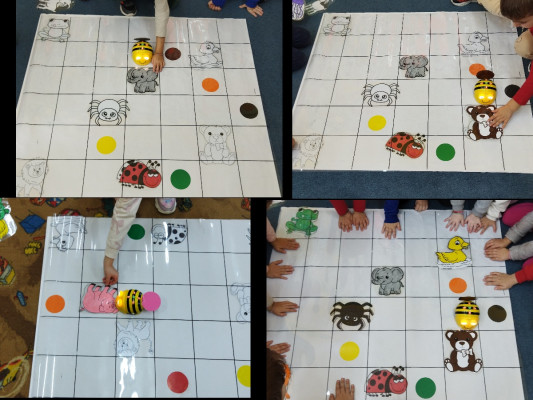 Η  BeeBot  και τα χρωματοζωάκια